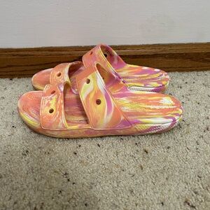 Women's Size 9 Tie-Dye Crocs Sandals